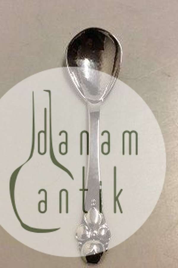 Dansk Sølv sukkerske med rav Grann & Laglye