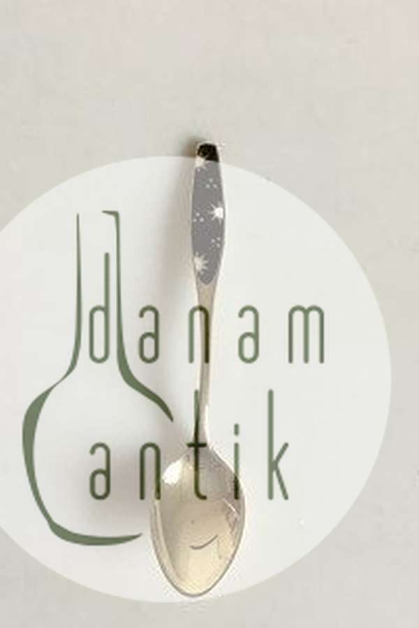 Forgyldt Sukkerske i Sølv og Emalje fra Frigast