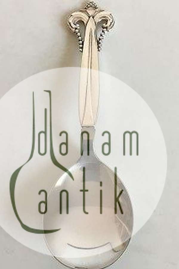 Serveringsske i Sølv og Rustfrit Stål