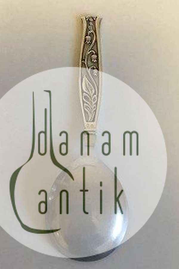 Sølv Serveringsske med laf af rustfrit stål