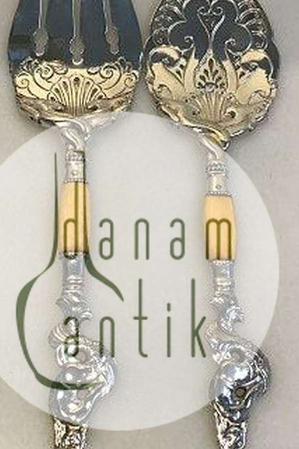 Just Andersen Sølv Fiskeserveringsbestik(2)