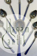 Emaljeret Sterling Sølv Skesæt (9+1)