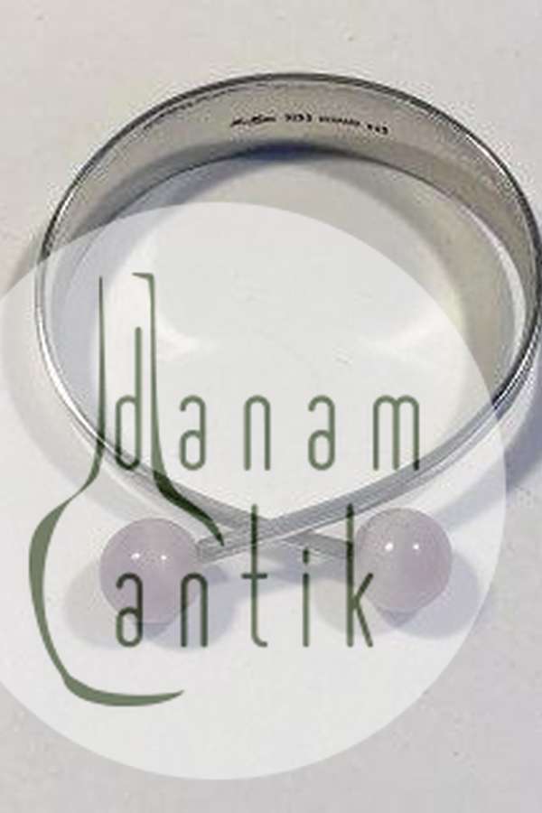 Hans Hansen Sterling Sølv Armring No 243 Lilla Quartz