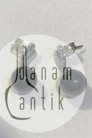 Georg Jensen Sterling Silber/Onyx Mondschein-Trauben Ohrstecker