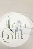 Royal Copenhagen Blauer geriffelter halbmondförmiger Teller Nr. 559