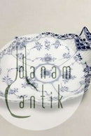 Royal Copenhagen Blau Geriffelte Halbspitze Kleiner blattförmiger Kuchenteller Nr. 550