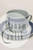 Royal Copenhagen Blau Tranquebar Große Kaffeetasse und Untertasse Nr. 991