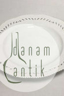 Royal Copenhagen Hvid Flora Danica / Perlestel Fad med gennembrudt kant No. 3574