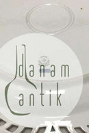 Royal Copenhagen Hvid Flora Danica Perlestel Stor Rundt Fad No 3528