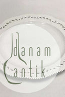 Royal Copenhagen Hvid Flora Danica Perlestel Stor Rundt Fad No 3528