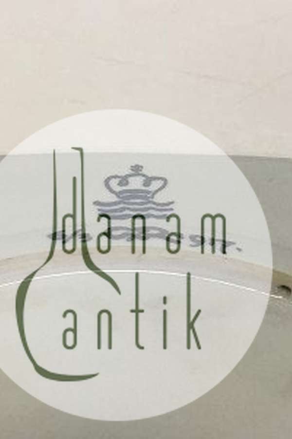 Unika Royal Copenhagen ottekantet fad af porcelæn, dekoreret i underglasur blå med fugle i neg