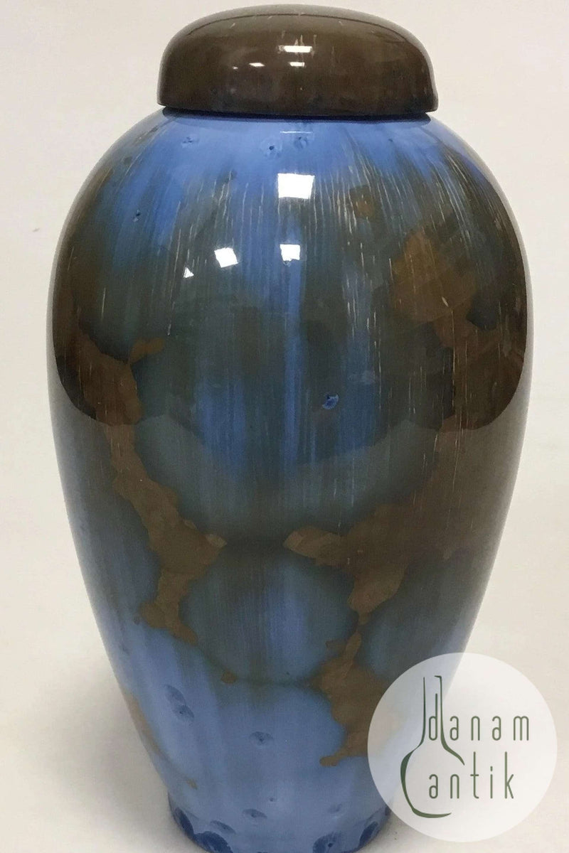 Royal Copenhagen Krystal Glasur Vase med låg af C. Frederik Ludvigsen no 745
