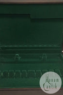 Dark wood flatware box with slots for flatware for 6 people/44 pieces