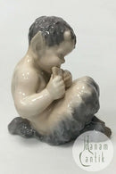 ロイヤルコペンハーゲン パンパイプを吹くファウヌス像 No 1736