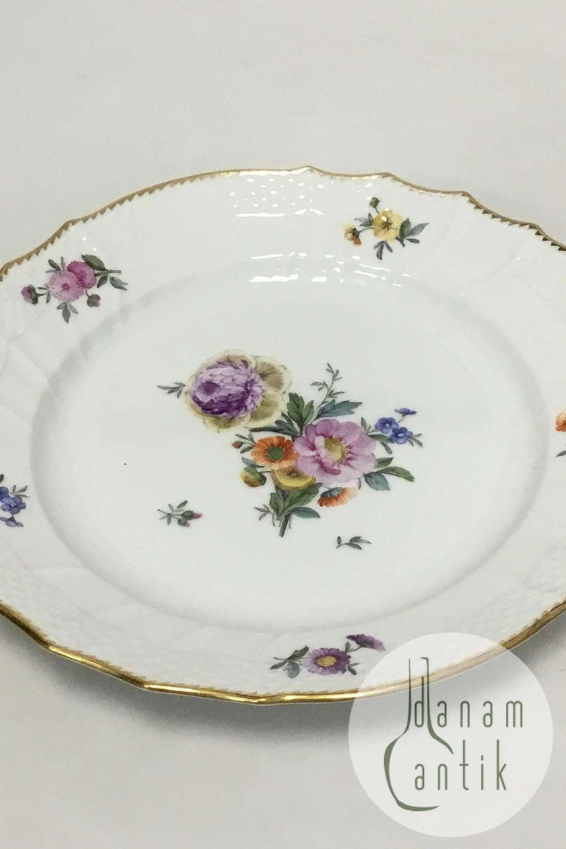 Royal Copenhagen Fuld Saksisk Blomst Frokosttallerken No 1623