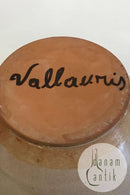 Vallauris Clay flower pot / Vase with flower decoration