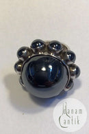 Georg Jensen Sterling Silver Ring No 166 ヘマタイト アストリッド・フォグ