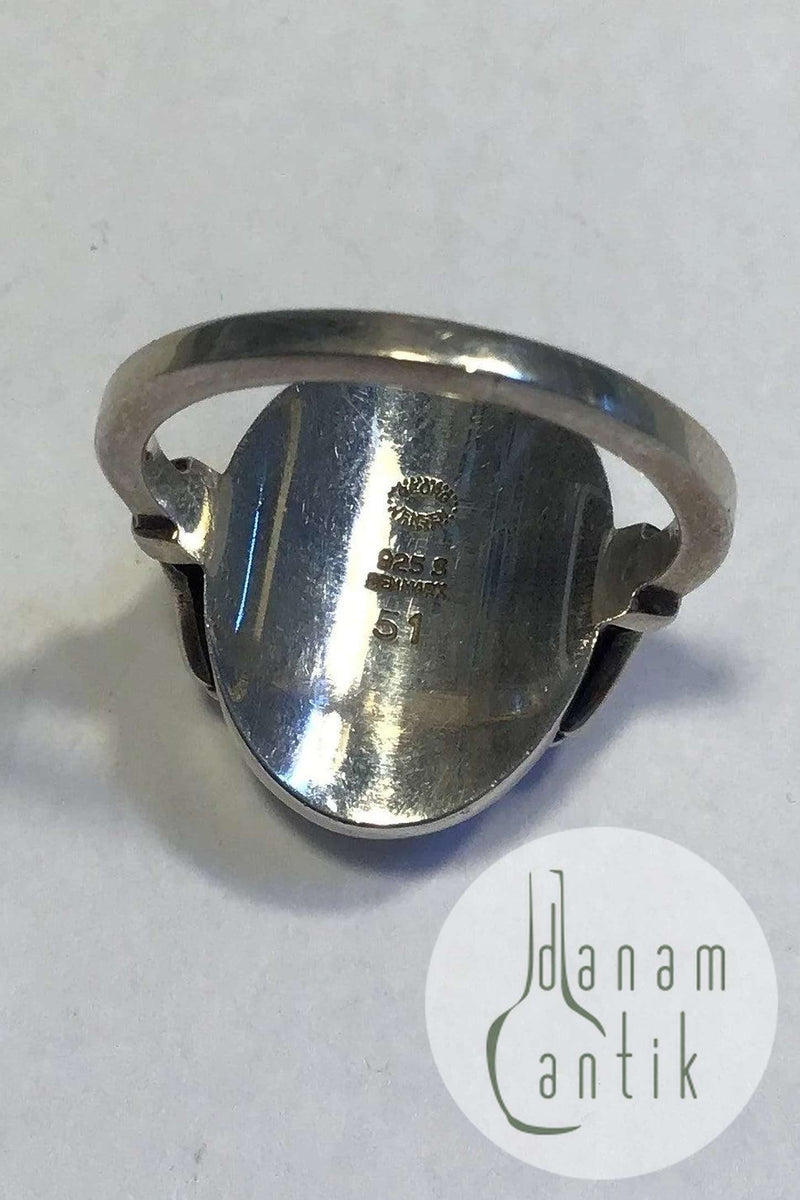 Georg Jensen Sterling Sølv Ring No 51 Sølvsten