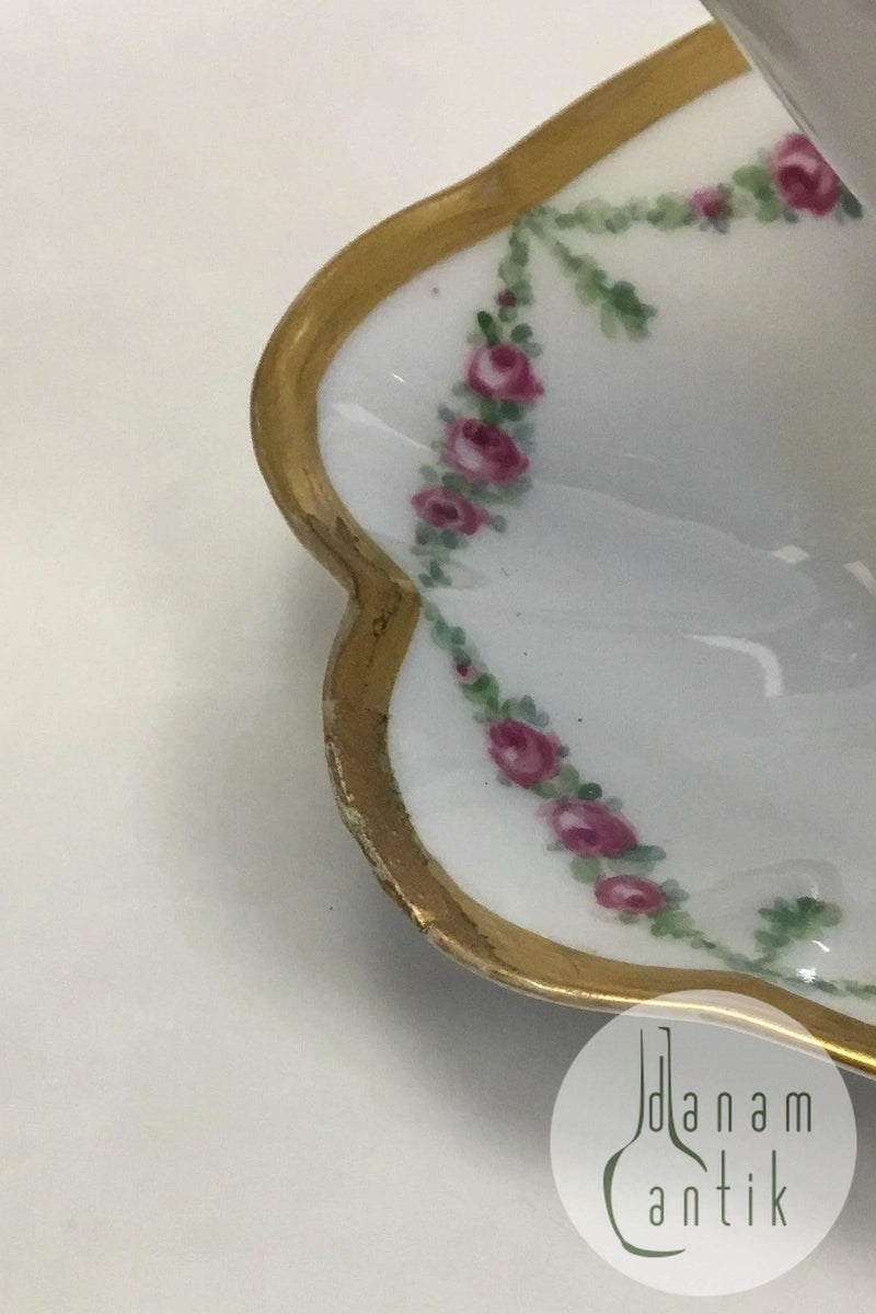 皇家哥本哈根套装第478号玫瑰花环与黄金酱缸第448号