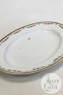 Royal Copenhagen Pattern no. 478 Rose garland with gold Large oval dish No 9038