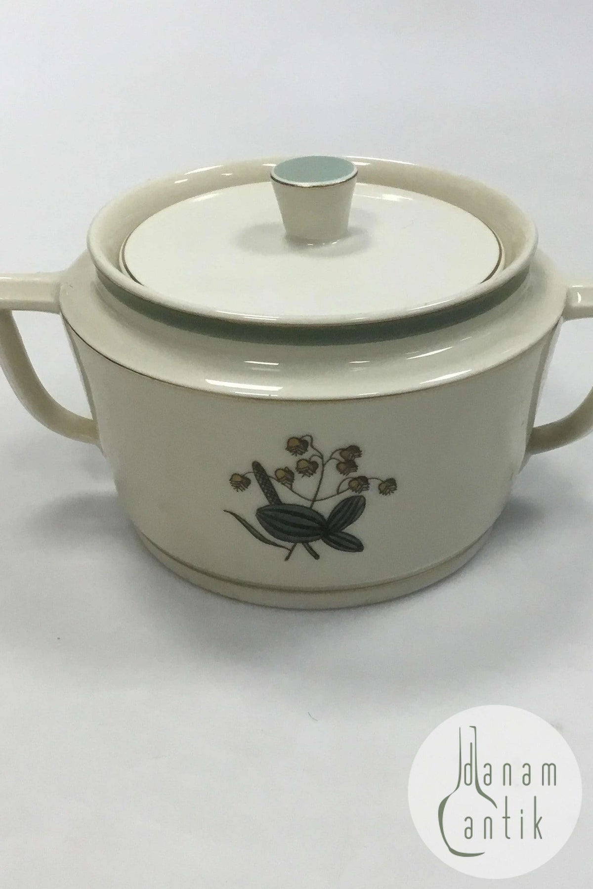 ロイヤルコペンハーゲン ハートグラスシュガーボウル（蓋付） No 884/9479