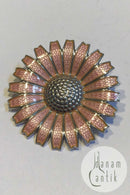 Georg Jensen Sterling Sølv Marguerite Broche Pink