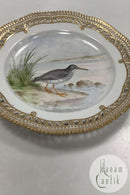 Royal Copenhagen Flora Danica Fugle Frokosttallerken No 20/3554 med gennembrudt kant.