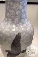 ロイヤルコペンハーゲン アールヌーヴォー ウニカベース ステファン・ウッシング作 1903年製 鳥が描かれた花瓶