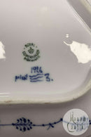 Royal Copenhagen Blue Fluted Fluted Triangular dish privately painted from 1926