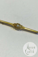 Georg Jensen 18K Guld Broche No. 237 prydet med Perle