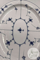 Große Vintage Royal Copenhagen Blau geriffelte Schale