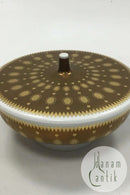 Tysk Hutschenreuther lågskål med guldekoration