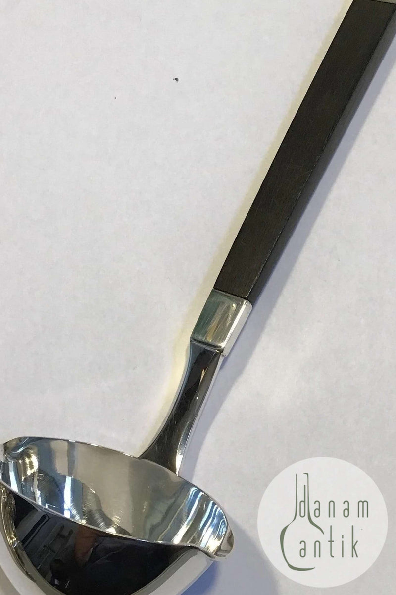 Georg Jensen Sterling Sølv Pyramide Sauceske No. 153 (Ibenholt)