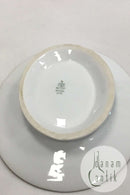 Bing & Grøndahl Hvidt glat stel med guldkant Oval skål på fod No 223