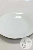 Bing & Grøndahl Hvidt glat stel med guldkant Frokosttallerken No 26/326