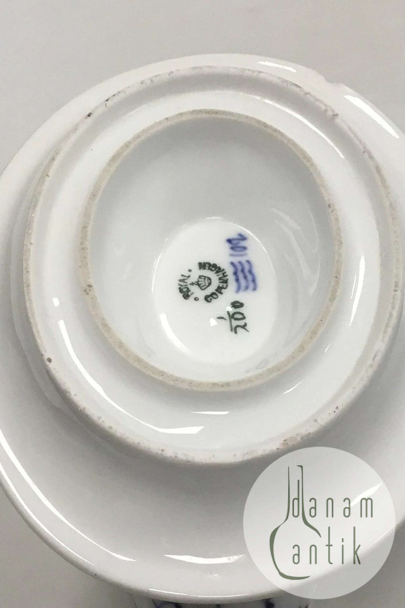 Royal Copenhagen Musselmalet Riflet Saucekande med Underskål No 200