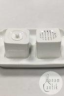 Royal Copenhagen Old Ink Well in white porcelain