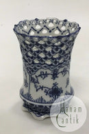Royal Copenhagen Blue Fluted Full Lace Vase No 1016