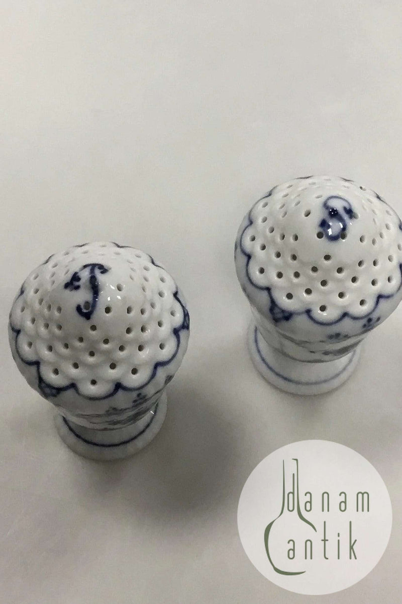 Royal Copenhagen Musselmalet Riflet Salt -og pebersæt No. 467/480