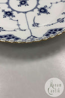 Royal Copenhagen Musselmalet Helblonde Flad Tallerken med guld No 1084