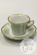 Dahl Jensen Dronningstel med grøn dekoration Mokkakop