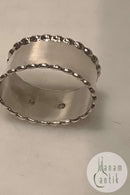 Danish Silver Napkin Ring with Pearl Edge