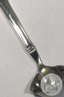 Georg Jensen Sterling Silver/Steel Double Serrated Sauce Spoon No.154（ジョージ ジェンセン スターリング シルバー/スティール ダブル セレーション ソース スプーン）。