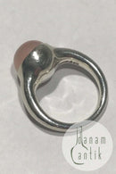 Georg Jensen Sterling Silber Ring Nr. 453 Rosa Tröpfchen Rosa Quarz