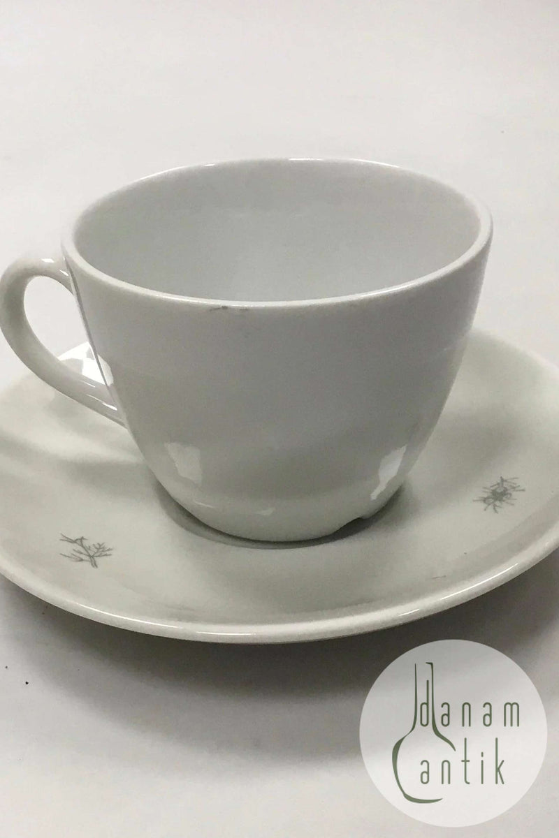 Royal Copenhagen Hotelporcelæn dekoreret med vilde planter Kaffekop og underkop No 9600