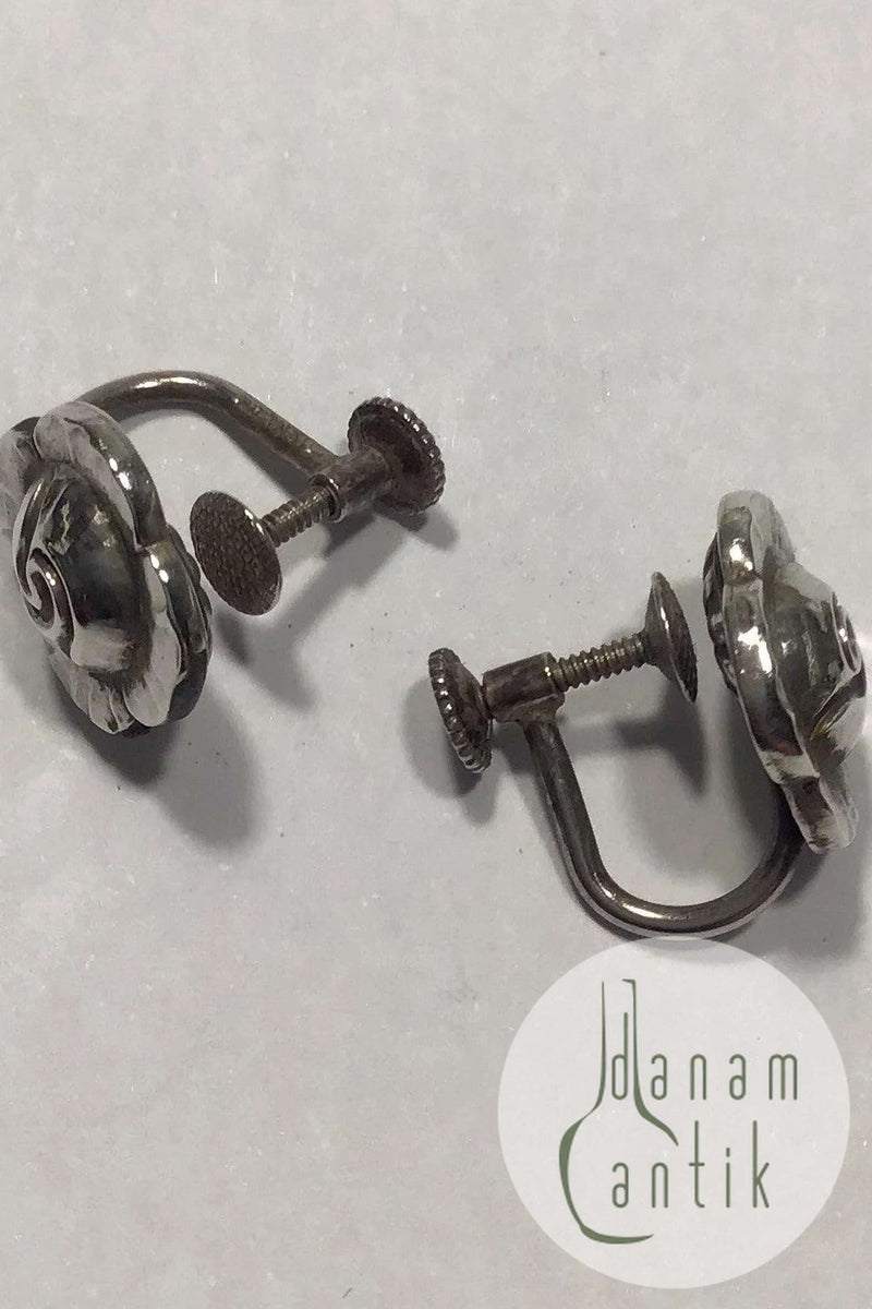 Georg Jensen Sølv Øreringe No 89 (Skruer)