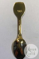 A. Michelsen Weihnachtsteelöffel 1983 Vergoldetes Sterlingsilber mit Emaille