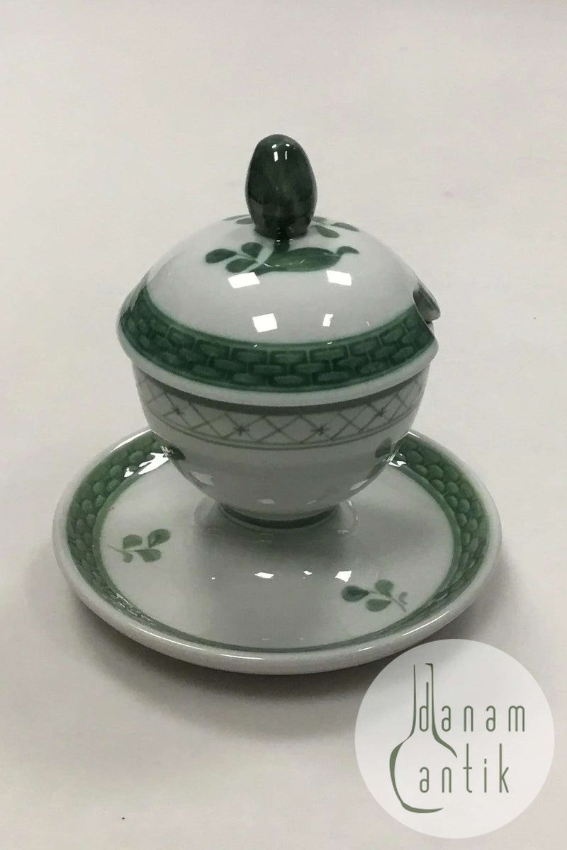 Royal Copenhagen Grøn Tranquebar Sennepskrukke No 1010