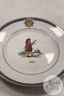 Königlicher Kopenhagener Teller Uniformen der königlichen Leibgarde 1658