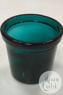 Blumentopfhalter aus dickem grünem Glas